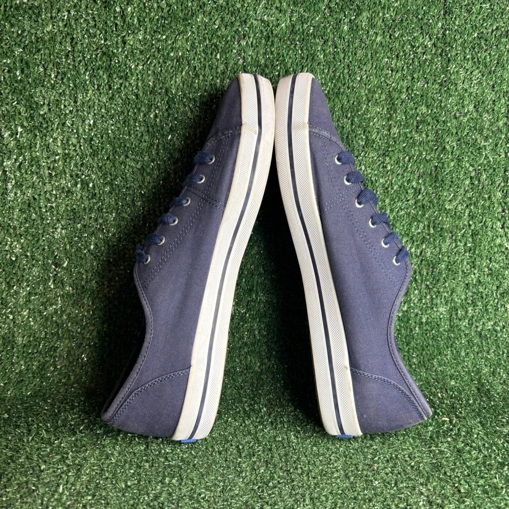 Keds Kickstart Canvas Low Top Lace Up Casual Comfort Sneakers Navy Womens Sz 11